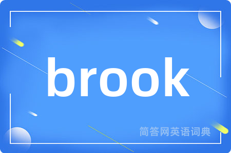 brook是什么意思,brook的中文翻译 brook