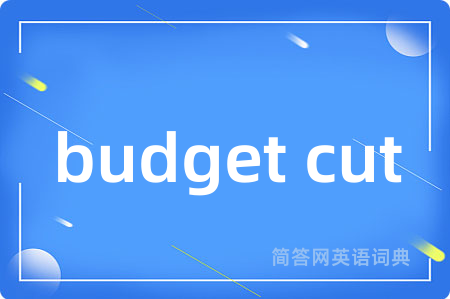 budget cut是什么意思,budget cut的中文翻译 budget cut