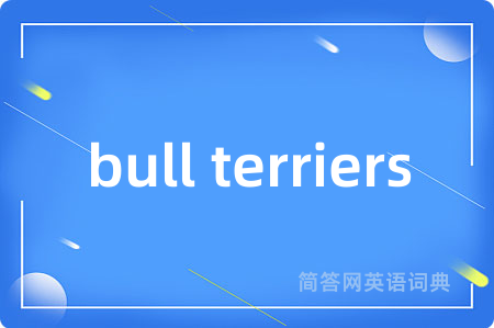 bull terriers是什么意思,bull terriers的中文翻译 bull terriers