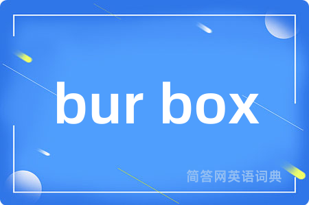bur box