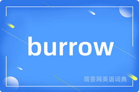 burrow是什么意思,burrow的中文翻译 burrow