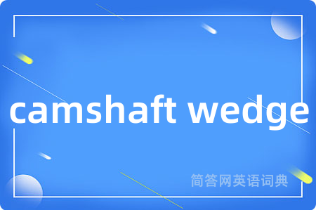 camshaft wedge是什么意思,camshaft wedge的中文翻译 camshaft wedge