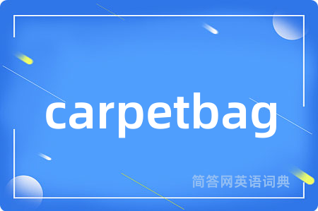 carpetbag是什么意思,carpetbag的中文翻译 carpetbag