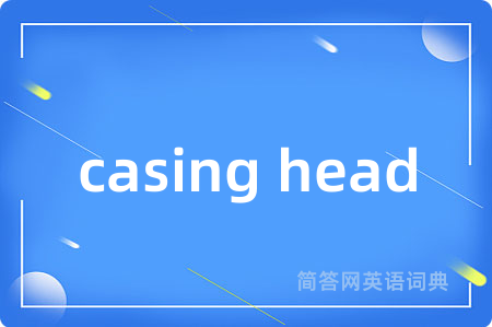 casing head