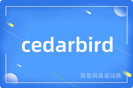 cedarbird是什么意思,cedarbird的中文翻译 cedarbird