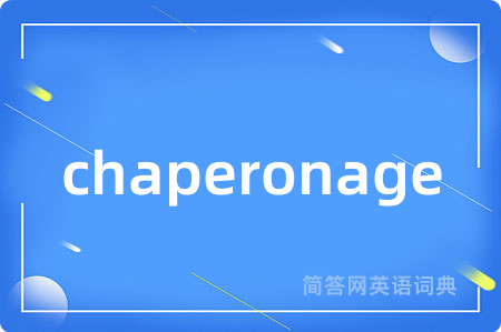 chaperonage是什么意思,chaperonage的中文翻译 chaperonage