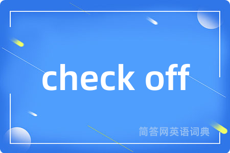 check off
