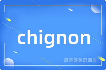 chignon是什么意思,chignon的中文翻译 chignon