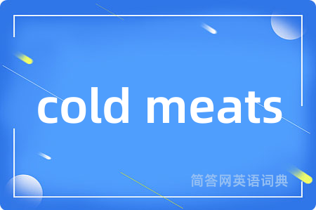 cold meats