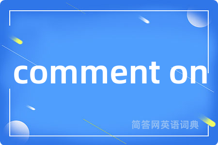 comment on