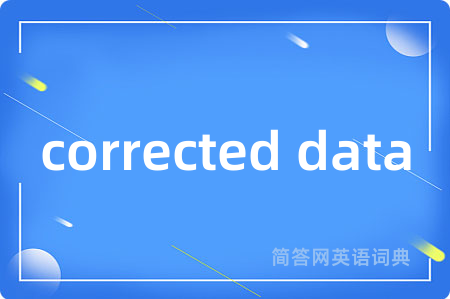corrected data