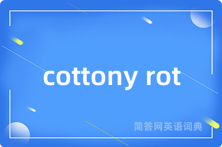 cottony rot是什么意思,cottony rot的中文翻译 cottony rot