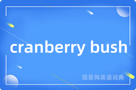 cranberry bush
