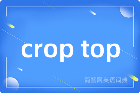 crop top是什么意思,crop top的中文翻译 crop top