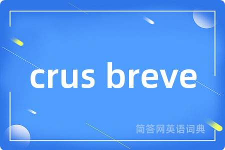 crus breve是什么意思,crus breve的中文翻译 crus breve