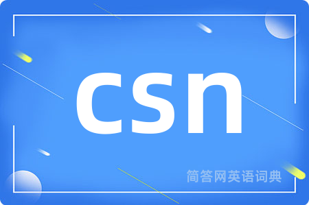csn是什么意思,csn的中文翻译 csn