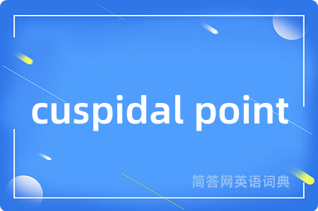 cuspidal point是什么意思,cuspidal point的中文翻译 cuspidal point