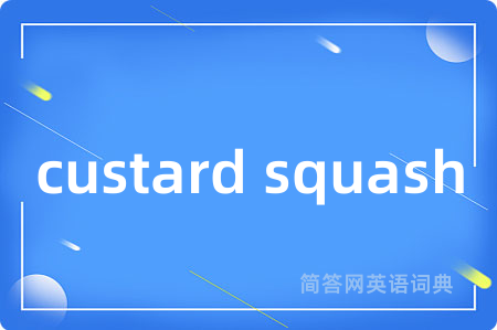 custard squash是什么意思,custard squash的中文翻译 custard squash