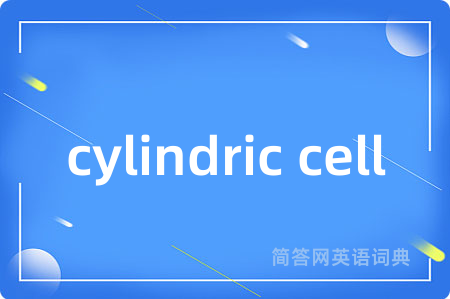 cylindric cell是什么意思,cylindric cell的中文翻译 cylindric cell