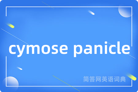 cymose panicle