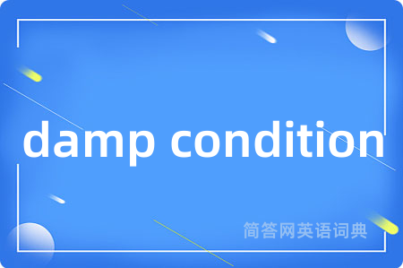 damp condition是什么意思,damp condition的中文翻译 damp condition