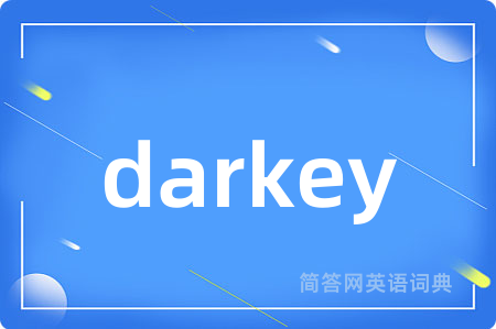 darkey是什么意思,darkey的中文翻译 darkey
