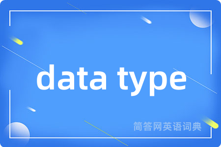 data type是什么意思,data type的中文翻译 data type