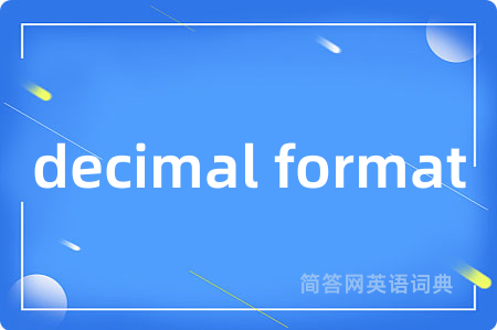 decimal format