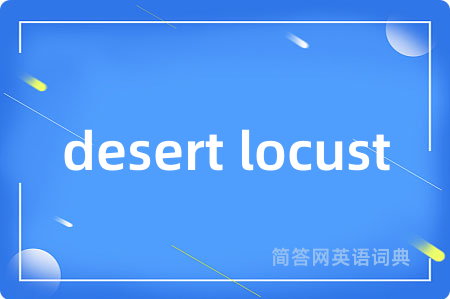 desert locust是什么意思,desert locust的中文翻译 desert locust