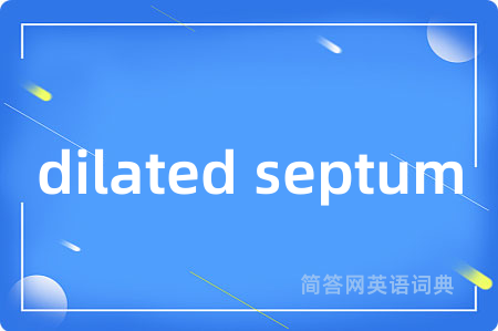 dilated septum是什么意思,dilated septum的中文翻译 dilated septum