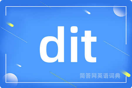 dit是什么意思,dit的中文翻译 dit