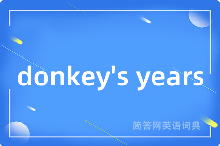 donkey's years