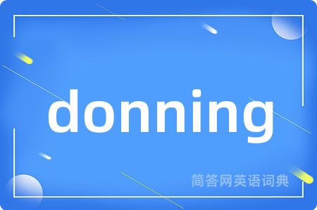 donning