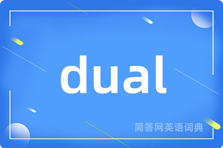 dual是什么意思,dual的中文翻译 dual
