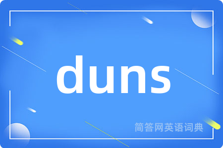 duns是什么意思,duns的中文翻译 duns