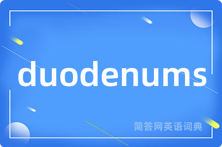 duodenums是什么意思,duodenums的中文翻译 duodenums