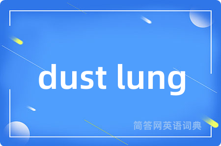 dust lung是什么意思,dust lung的中文翻译 dust lung