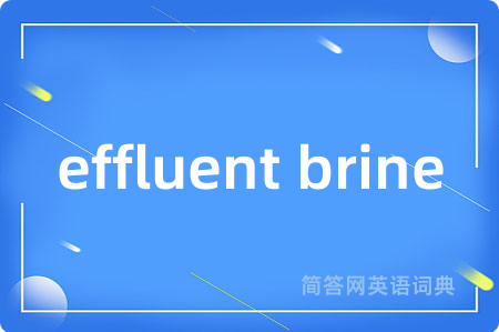 effluent brine