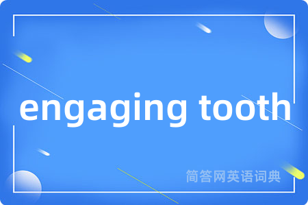 engaging tooth是什么意思,engaging tooth的中文翻译 engaging tooth