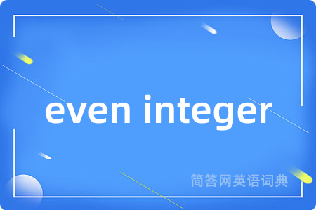 even integer
