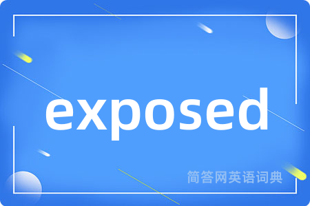 exposed是什么意思,exposed的中文翻译 exposed