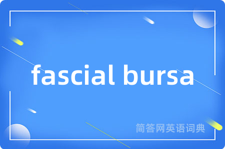 fascial bursa是什么意思,fascial bursa的中文翻译 fascial bursa