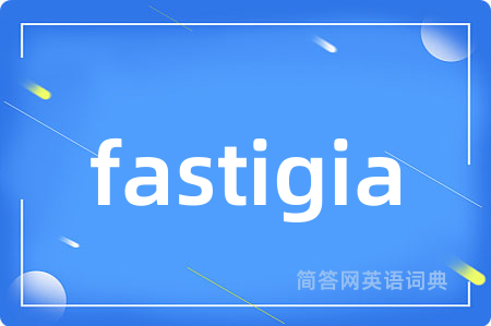 fastigia是什么意思,fastigia的中文翻译 fastigia