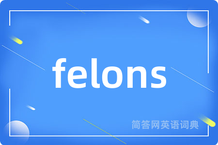 felons是什么意思,felons的中文翻译 felons