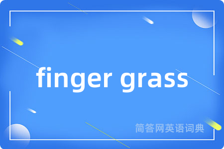 finger grass是什么意思,finger grass的中文翻译 finger grass