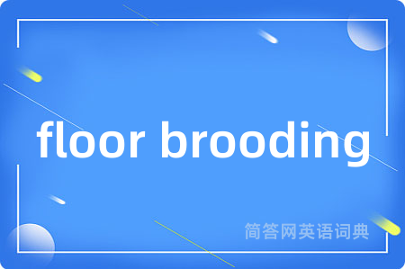 floor brooding
