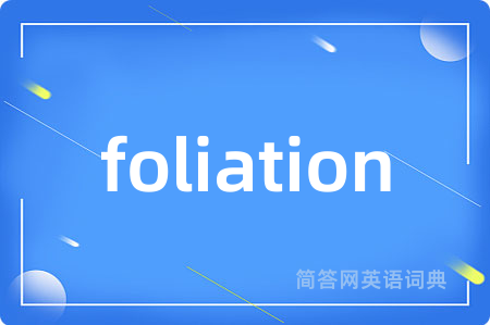foliation是什么意思,foliation的中文翻译 foliation