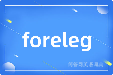 foreleg是什么意思,foreleg的中文翻译 foreleg