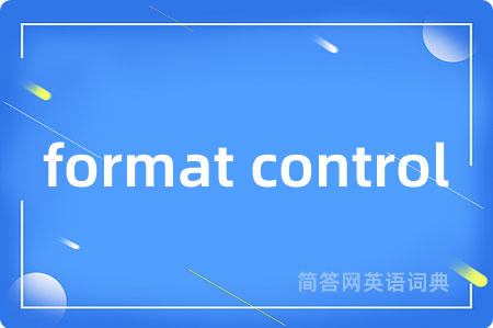 format control
