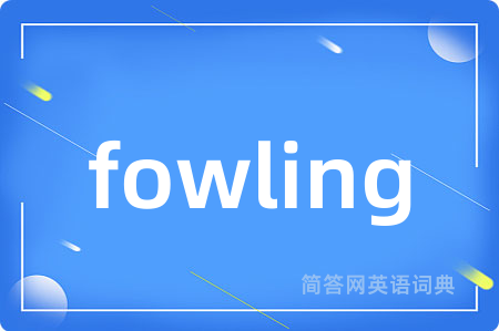 fowling是什么意思,fowling的中文翻译 fowling